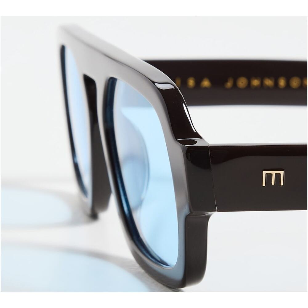 Elisa Johnson Sunglasses Jane Womens Gloss Aviator Designer Frame - Picture 6 of 12